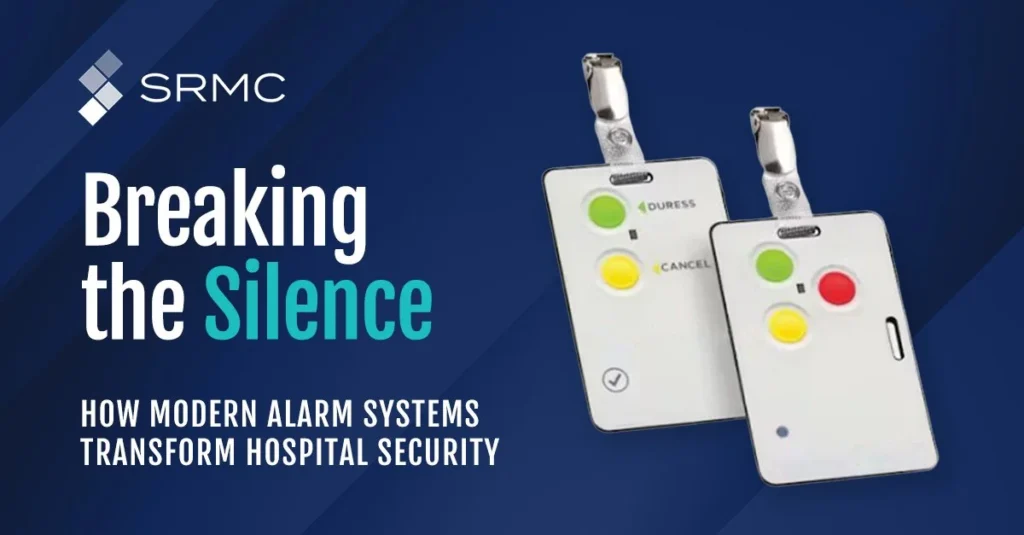 Breaking the Silence: how modern duress alarm systems transform hospital security, shown with two wearable staff alarm badges